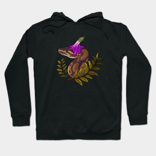 Flower Hat Ball Python Hoodie